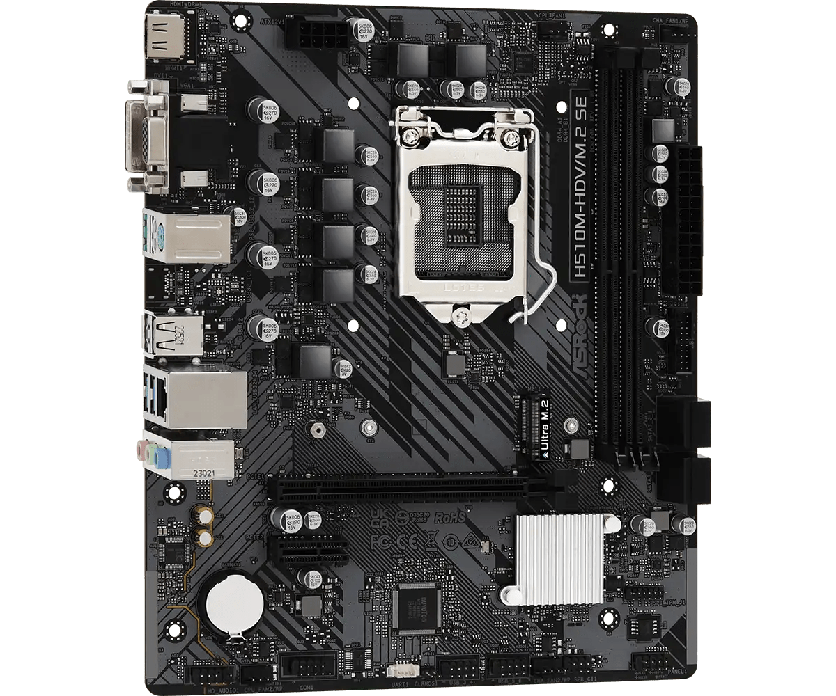 ASRock H510M - HDV/M.2 SE LGA 1700 Socket Intel Motherboard | 90 - MXBM00 - A0UAYZ - Vektra Computers LLC ASRock H510M - HDV/M.2 SE LGA 1700 Socket Intel Motherboard | 90 - MXBM00 - A0UAYZ - Vektra Computers LLC